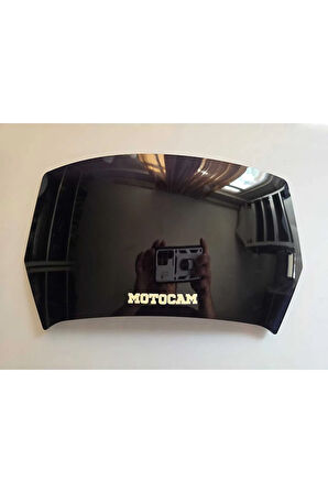 MOTOCAM Rüzgar Saptırıcı Deflektör Camı deliksiz 32x18cm Siyah Renkli   (APARATSIZDIR)