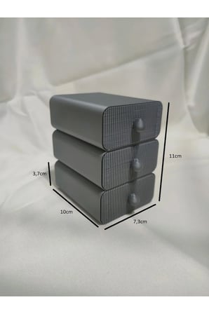 Mini Çekmece Organizer, 3 Çekmeceli Çok Amaçlı Düzenleyici, Takı Organizeri