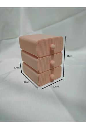 Mini Çekmece Organizer, 3 Çekmeceli Çok Amaçlı Düzenleyici, Takı Organizeri