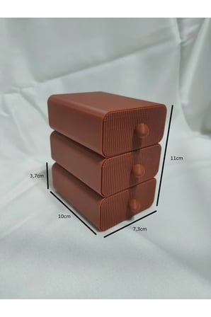 Mini Çekmece Organizer, 3 Çekmeceli Çok Amaçlı Düzenleyici, Takı Organizeri