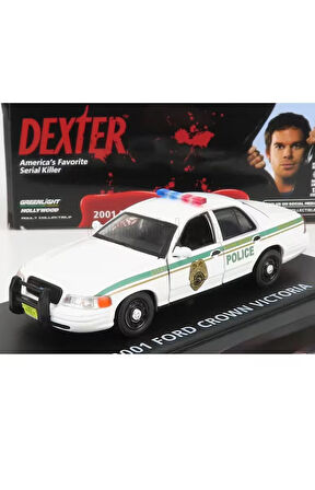 Greenlight Hollywood Dexter 1:43 2001 Ford Crown Victoria –  Polis Arabası - Synoverse Kitap Hediyeli