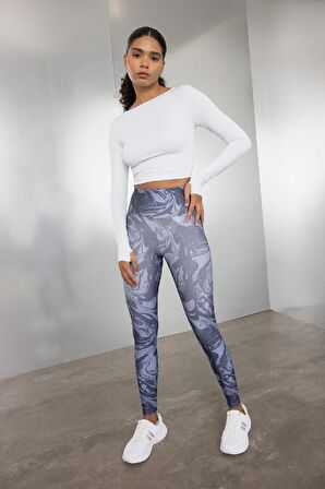 DeFactoFit Desenli Beli Saran Sporcu Tayt C9380AX24AUIN236