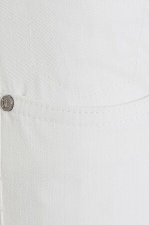 Beyaz Slim Fit Spor Pantolon | 33