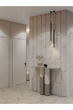 ALAÇATI DUVAR PANELİ (2 ADET) Dekoratif, Duvar Çıtası, Ahşap Duvar Paneli, Boyanabilir, Ham, Mdf