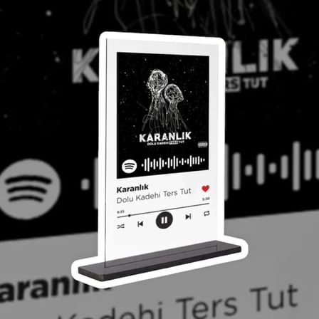 Dekori_Spotify Plak_Karanlık_Dolu Kadehi Ters Tut_15x20