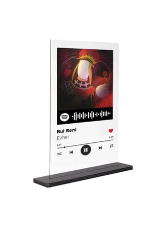 Dekori_Spotify Şeffaf Pleksi Ayak - Bul Beni / Ezhel 15x20cm