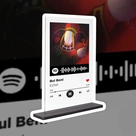 Dekori_Spotify Şeffaf Pleksi Ayak - Bul Beni / Ezhel 15x20cm