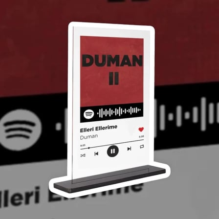 Dekori-Spotify Plak - Elleri Ellerime / Duman 15x20cm