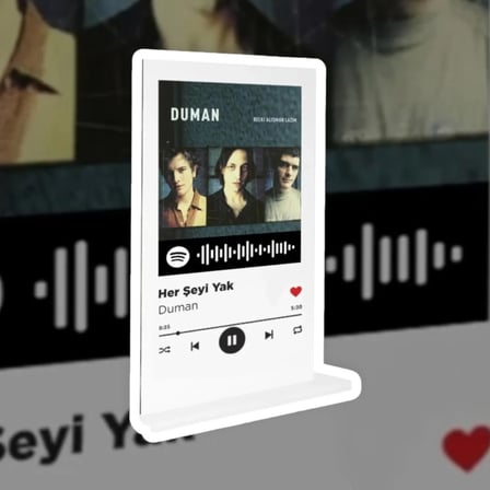 Dekorif- Spotify Plak- Her Şeyi Yak / Duman 15x20cm