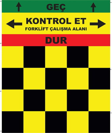 Dekori-Forklift Çalışma Alanı Zemin Etiketi 100x120 cm