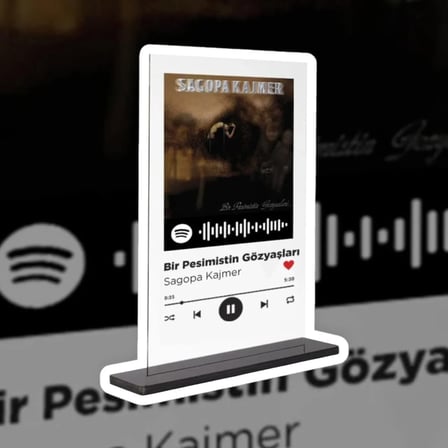 Dekori- Spotify Plak - Bir Pesimistin Gözyaşları / Sagopa Kajmer 15x20cm