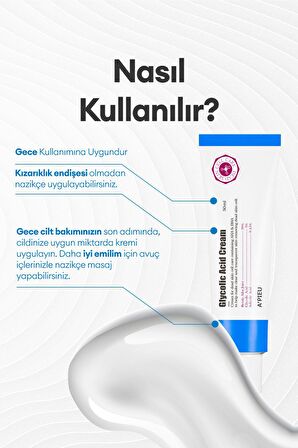 Glikolik Asit İçeren Peeling Etkili Krem 50ml APIEU Glycolic Acid Cream