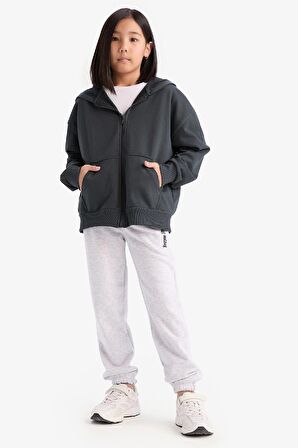 DeFacto Kız Çocuk Beli Paçası Lastikli Baskılı Jogger Eşofman Altı D9688A825SPGR421