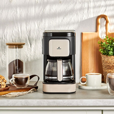 Karaca Just Coffee Aroma 2 In 1 Filtre Kahve Ve Çay Demleme Makinesi Bej