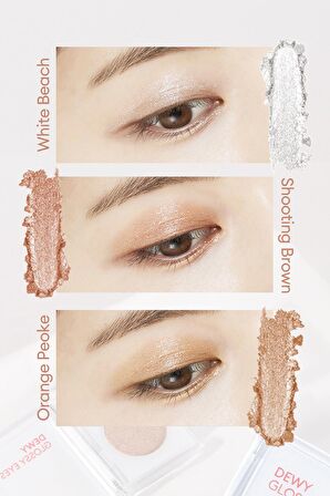 Parlak  ve Işıltılı Görünüm Sunan Göz Farı M Dewy Glossy Eyes (White Beach)