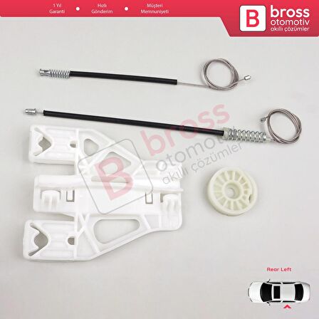 Audi A1 MK1 8X 2010-2019 5-Kapı Hatchback Sportback 8X4839461 İçin Arka Sol Cam Kriko Tamir Seti