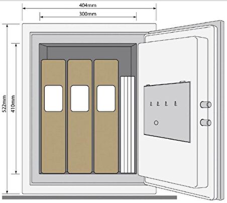 Yale Yangın Sertifikalı Ekstra Büyük Kasa - Yfm/520/Fg2