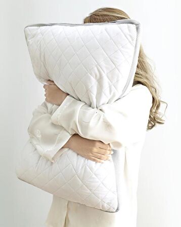 Madame Coco Klimalı Yastık - Beyaz/açık Gri - 50x70 Cm