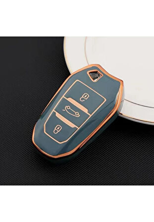 Toyota Proace City Anahtar Koruma Kılıfı Gri/Gold Lütfen 2.Resime Bakınız