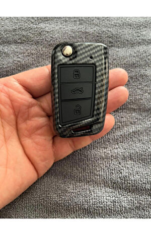 Seat Leon Fr İbiza Fr Arona Ateca Uyumlu Karbon Anahtar Kılıfı 2.Resime Bakınız