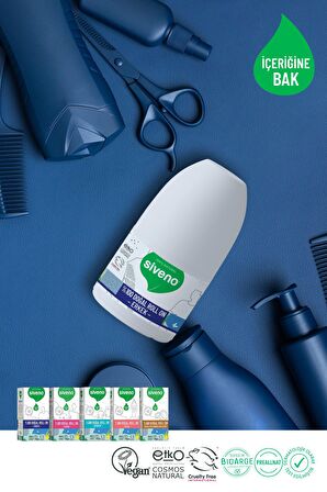 Siveno %100 Doğal Roll On Kadın & Erkek Deodorant Ter Kokusu Önleyici Bitkisel Lekesiz Vegan 50 ml Set