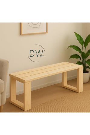 DizyWood Masif Ahşap Bank Bench – Dekoratif Oturma Bankı