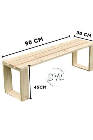 DizyWood Masif Ahşap Bank Bench – Dekoratif Oturma Bankı