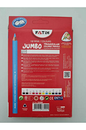 jumbo üçgen kuru boya kalemi