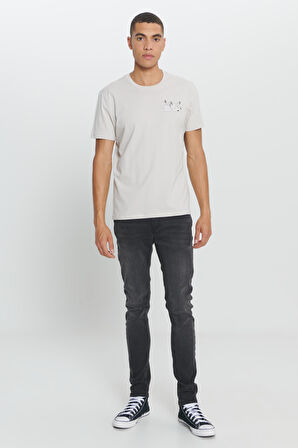 Standart Fit Normal Kesim %100 Pamuk Bisiklet Yaka Tişört