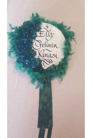 Isme Özel Kına Gelin Tefi Deri Tef Vurmalı Çalgı Def Kına Defi Otrişli Deri Tef