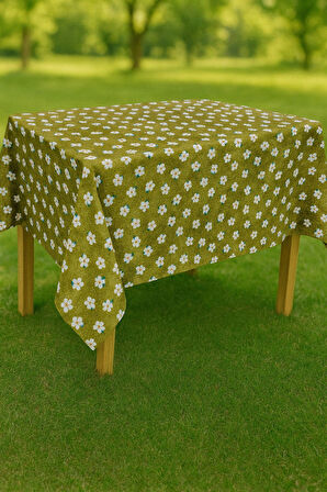 Masa Örtüsü &amp; Piknik Örtsü -Raşel Kumaş 120 cm X 160 cm -Papatya Desenli