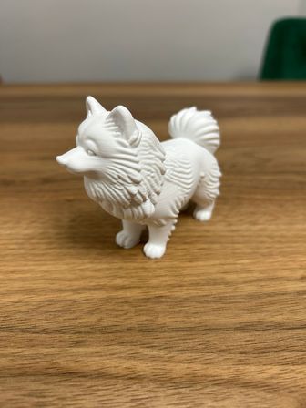 Figür Boyama Seti -Hobi Kiti - Sevimli Köpek 10 cm Akrilik Boya 6 Adet ve 1 Fırça