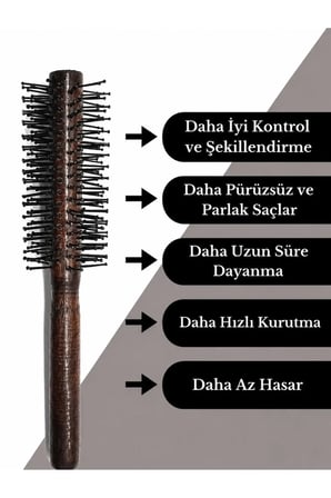 Isıya Dayanıklı Fön Fırçası / Profesyonel Fön Tarağı