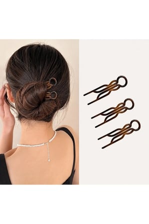 Kadın Ekay Hair Pin Saç Topuz Çubukları 3 Adet