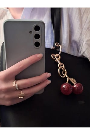 Kırmızı Kiraz Anahtarlık, Kiraz Charm, Cherry Charm, Cherry Keychain