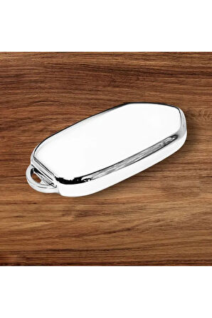 Togg T10x Uyumlu Anahtar Koruma kılıfı Beyaz / Gümüş Detaylı Lütfen Anahtar Teyiti Yapınız