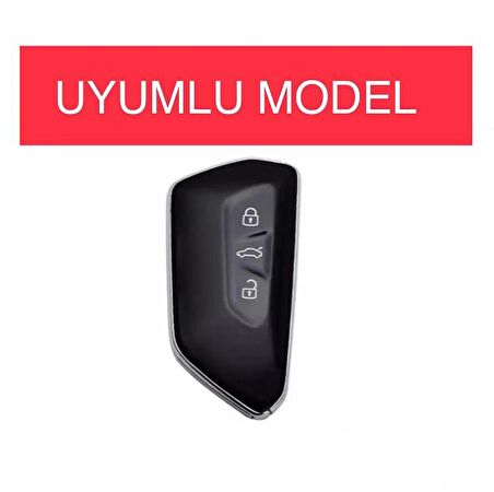 Golf 8 Uyumlu 2021+ Model Gri Renk Silikon Anahtar Koruma Kılıfı 2.Resime Bakınız