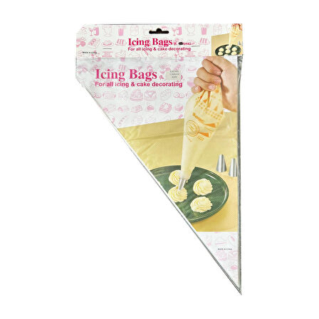 Tek Kullanımlık Şeffaf Naylon Krema Sıkma Torbası - 30 Cm. - 40 Adetlik 1 Paket