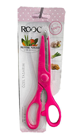 Rooc 9110 Çok amaçlı Mutfak Makası - 25 Cm. - Pembe