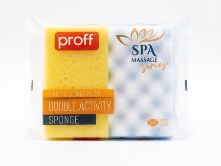 Proff Double Activity 2'li Banyo Duş Süngeri - 70x60x120 mm. - 2'li Paket
