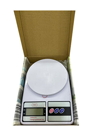 Yakut Hassas Dijital LCD Ekranlı Mutfak Terazisi Tartısı - 10 Kg. Kapasiteli - 1 Adet