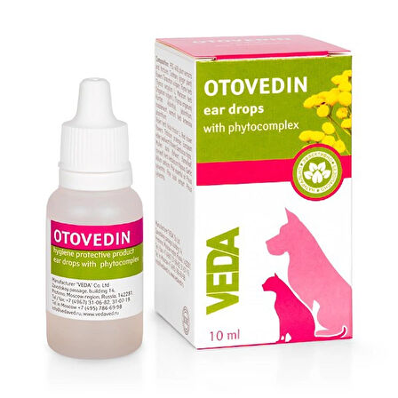 Veda Ear Drops Otovedin Kedi Köpek Tamamlayıcı 10ML