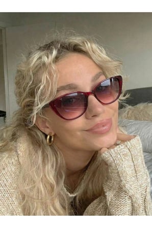 Diana Bordo Trend Gözlük Cat Eye Güneş Gözlüğü İnce Slim Çerçeveli