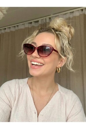 Diana Bordo Trend Gözlük Cat Eye Güneş Gözlüğü İnce Slim Çerçeveli