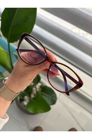 Diana Kahverengi Cat Eye Slim İnce Çerçeveli Hafif Mavi Işık Korumalı Gözlük | 50 Ekartman |
