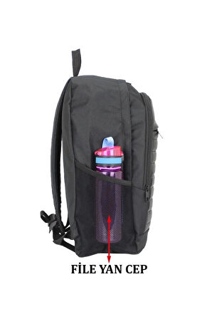 Basic Sırt Çantası 15,6 Inç Laptop Gözlü Suya Dayanıklı Kumaş