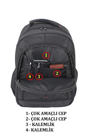 17,3 Inç Laptop Sırt Çantası Darbeye Dayanıklı Geniş Iç Hacim