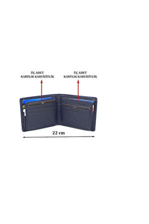 Hakiki Deri Erkek Cüzdan Ve Kartvizitlik Ve Kimlik Gözlü