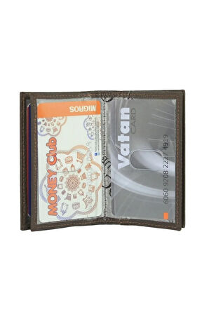 Küçük Deri Erkek Cüzdan&kartvizitlik Ehliyet Ve Kimlik Bölmeli Kartlık