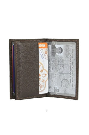 Küçük Deri Erkek Cüzdan&kartvizitlik Ehliyet Ve Kimlik Bölmeli Kartlık